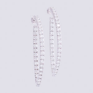 6 Carat | VS Clarity | In and Out | D-Shaped Diamond Earrings